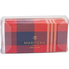 Marıtera Tartan Isim Kartı 9 x 4,5 Kırmızı