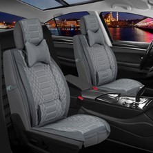 AG Store Seat Ateca Uyumlu Deri Oto Koltuk Kılıfı Ön/arka Tam Set London Seri (Füme)