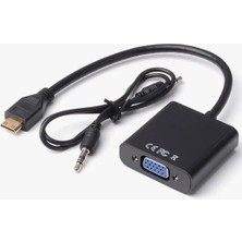 Woodhub C-554 HDMI To VGA Ses Fullhd Dönüştürücü Çevirici Aparat Adaptör