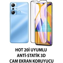 3gen Case Infinix Hot 20i Uyumlu Hayalet Anti-Statik Cam Ekran Koruyucu Gizlilik Korumalı