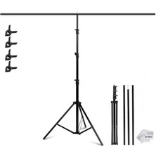 Tianya 200*200CM T Stand Bar Fon Perde Pvc Background Backdrop Çekim Standı T-Shape