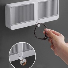 İnfeta Yapışkanlı Çift Hazneli 2 Li Set Sabunluk Banyo Mutfak Lavabo Metal Katı Sabunluk