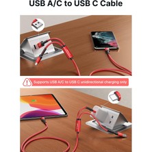 Jsaux 60 Watt 2 Metre USB C Kablosu Type-C ve USB Den Usb-C'ye Hızlı Şarj Data iPhone 16/15 Usbc Kablosu iPhone 16 Plus/16 Pro/16 Pro Max, iPhone 15/samsung Serisi, Ipad, MacBook ile Uyumlu CC0045