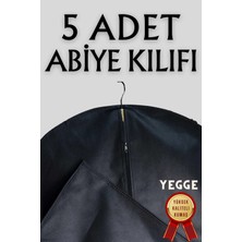 5 Adet Elbise Kılıfı 60X160 Abiye Gelinlik Kıyafet Kılıfı Gamboç Hurç Kalın Diş Fermuarlı