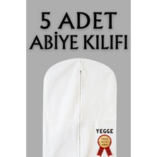 5 Adet Elbise Kılıfı 60X160 Abiye Gelinlik Kıyafet Kılıfı Gamboç Hurç Kalın Diş Fermuarlı