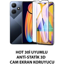 3gen Case Infinix Hot 30i Uyumlu Hayalet Anti-Statik Cam Ekran Koruyucu Gizlilik Korumalı