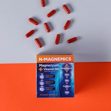 N-Magnemics Magnezyum ( Taurat, Sitrat, Bisglisinat, Malat Tuzları )+Vitamin B6 Içeren 60 Kapsül