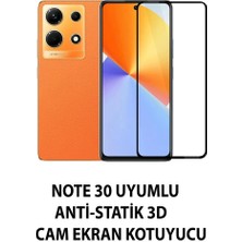 3gen Case Infinix Note 30 Uyumlu Anti-Statik 3D Temperli Cam Ekran Koruyucu