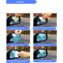 Shopimo 2 Adet Yağmur Kaydırıcı Film - Araç Yan Aynası Su Tutmaz Koruyucu