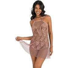 Aria's Closet Vizon Kısa Tül Gecelik 4227