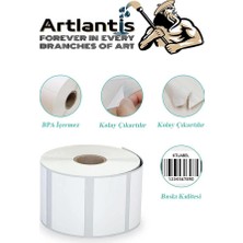 Artlantis 30X60 mm Barkod Etiketi Yapışkanlı 6 Adet Rulo Etiket Termal Barkot Terazi Etiketi 1000 Li Barkod Yazıcılarına Uyumludur