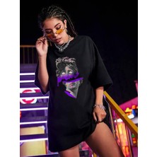 Gossip Team Sculpture Art Siyah Oversize T-Shirt