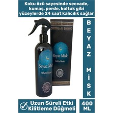 Özel Seri Kilitleme Düğmeli Uzun Süre Etkili Kabe Kokusundan Esinlenmiş Beyaz Misk Oda Kokusu 400 ml