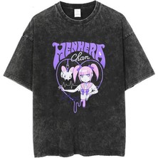 Gossip Team Yıkamalı Menhera Eskitme T-Shirt