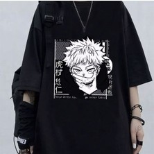 Touz Moda Anime Jujutsu Kaisen Eyes Siyah Oversize T-Shirt