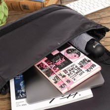 Gossip Team  Winged Girls Baskılı Unisex Siyah Postacı Çantası