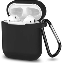 Dmay Airpods Silikon Kılıf 1. ve 2. Nesil Uyumlu Koruma Kılıf Kancalı