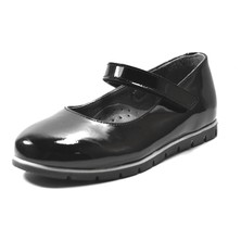 Onlo Ayakkabı 504 Hakiki Deri Rugan Siyah Ortopedik Kız Çocuk Okul Babet Ayakkabı