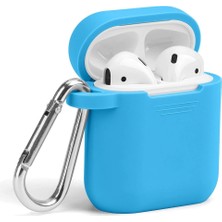 Dmay Airpods Silikon Kılıf 1. ve 2. Nesil Uyumlu Koruma Kılıf Kancalı