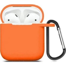 Dmay Airpods Silikon Kılıf 1. ve 2. Nesil Uyumlu Koruma Kılıf Kancalı