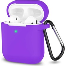 Dmay Airpods Silikon Kılıf 1. ve 2. Nesil Uyumlu Koruma Kılıf Kancalı