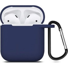 Dmay Airpods Silikon Kılıf 1. ve 2. Nesil Uyumlu Koruma Kılıf Kancalı