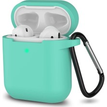 Dmay Airpods Silikon Kılıf 1. ve 2. Nesil Uyumlu Koruma Kılıf Kancalı