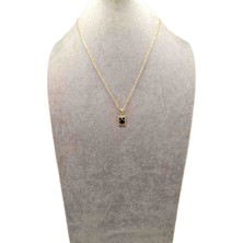 Han Ticarethane Altın Renk Siyah Baykuş Model Kolye