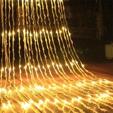 Yılbaşı Işığı Akan LED Işık 10 Dal 180 LED Modlu 3.20X2.60 Metre Akar LED Şelale Gün Işığı LED Işık