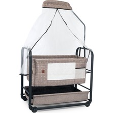 Kujju Elegance Cibinlikli Anne Yanı Sallanır Beşik Rengi Kahverengi