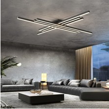 Woodhub Siyah 3 Işık Rengi #3 LED Tavan Lambası,avize,modern Aydınlatma,dekoratif Işık