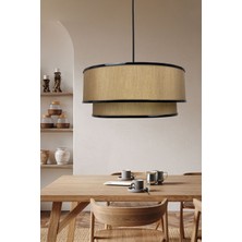 Woodhub Rustic Siyah Şeritli Avize