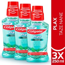 Colgate Plax Taze Nane Alkolsüz Ağız Bakım Suyu 250 ml X3 Adet