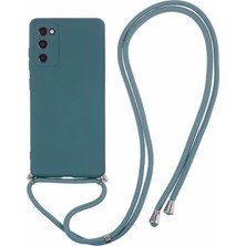 Cool-M Samsung Galaxy S20 Crossbody Kılıf Esnek Tpu Fiber Astar Anti-Şok Telefon Kapağı (Yurt Dışından)