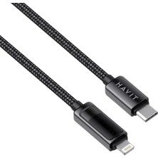 Havit CB6246 PD30W Type-C To Lightning (Iphone) Göstergeli Şarj Kablosu