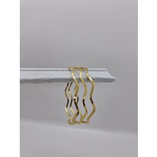 Stainless Steel Çelik Zikzak Ajda Bilezik 6,7 cm