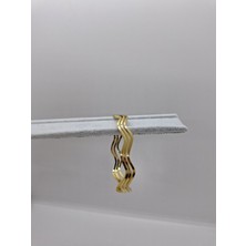 Stainless Steel Çelik Zikzak Ajda Bilezik 6,7 cm