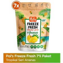 Pol's Freeze Fresh Ananas 20 G x 7 Adet Freeze Dry Dondurularak Kurutulmuş Meyve