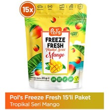 Pol's Freeze Fresh Mango 20 g x 15 Adet Freeze Dry Dondurularak Kurutulmuş Meyve