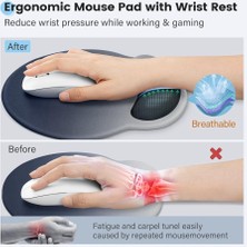 Enclaveinds Kolay Yazma Ağrısını Gidermek Için Tabansız Bilek Desteği Destekli Ergonomik Mousepad, Daktilo Ofisi Için Mouse Pad (Yurt Dışından)