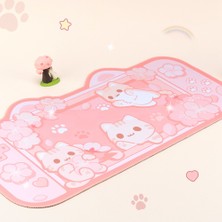 Enclaveinds Ekstra Kawaii Oyun Mouse Pad Sevimli Pembe Sakura Kediler Sümen Su Geçirmez Kaymaz Dizüstü Bilgisayar Masası Aksesuarları (Yurt Dışından)