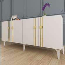 Demonte Home Mobilya Bahardh (KB150) Konsol Beyaz Altın