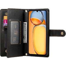 YH Market Xiaomi Poco M6 Için Flip Case Standı Cüzdan Çok Fonksiyonlu Crossbody Kayış (Yurt Dışından)