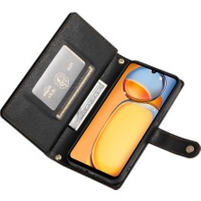 YH Market Xiaomi Poco M6 Için Flip Case Standı Cüzdan Çok Fonksiyonlu Crossbody Kayış (Yurt Dışından)