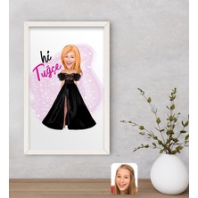 Bk Gift Kişiye Özel Barbie Karikatürlü Dekoratif Ahşap Beyaz Çerçeveli Tablo-3, Barbie Filmi, Barbie  Eşya, Arkadaşa