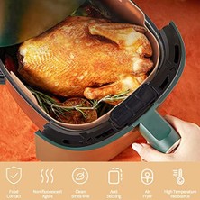 Whimwliesy Yeniden Kullanılabilir Airfryer Silikon Sepet Fırın Pişirme Tepsisi Kızarmış Pizza Tavuk Sepeti Kolay Temizlenebilir Hava Fritöz Astarı Haki (Yurt Dışından)