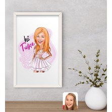 Bk Gift Kişiye Özel Barbie Karikatürlü Dekoratif Ahşap Beyaz Çerçeveli Tablo-2, Barbie Filmi, Barbie  Eşya, Arkadaşa