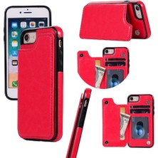 YH Market Apple iPhone Se 2020/2022 Çift Manyetik Toka Kickstand Pu Için Cüzdan Kılıf (Yurt Dışından)