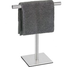Decisive Banyo Vanity Için El Havlusu Standı Paslanmaz Çelik Ayakta Havlu Askısı Banyo Için Havlu Bar Standı - Gümüş (Yurt Dışından)