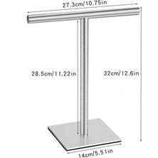 Decisive Banyo Vanity Için El Havlusu Standı Paslanmaz Çelik Ayakta Havlu Askısı Banyo Için Havlu Bar Standı - Gümüş (Yurt Dışından)